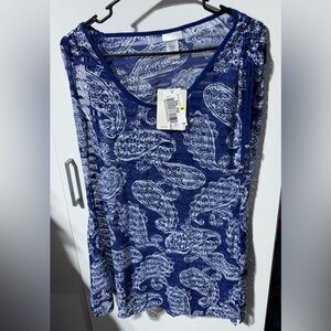 Women’s Dotti Medium Swimsuit Cover Up Blue NWT